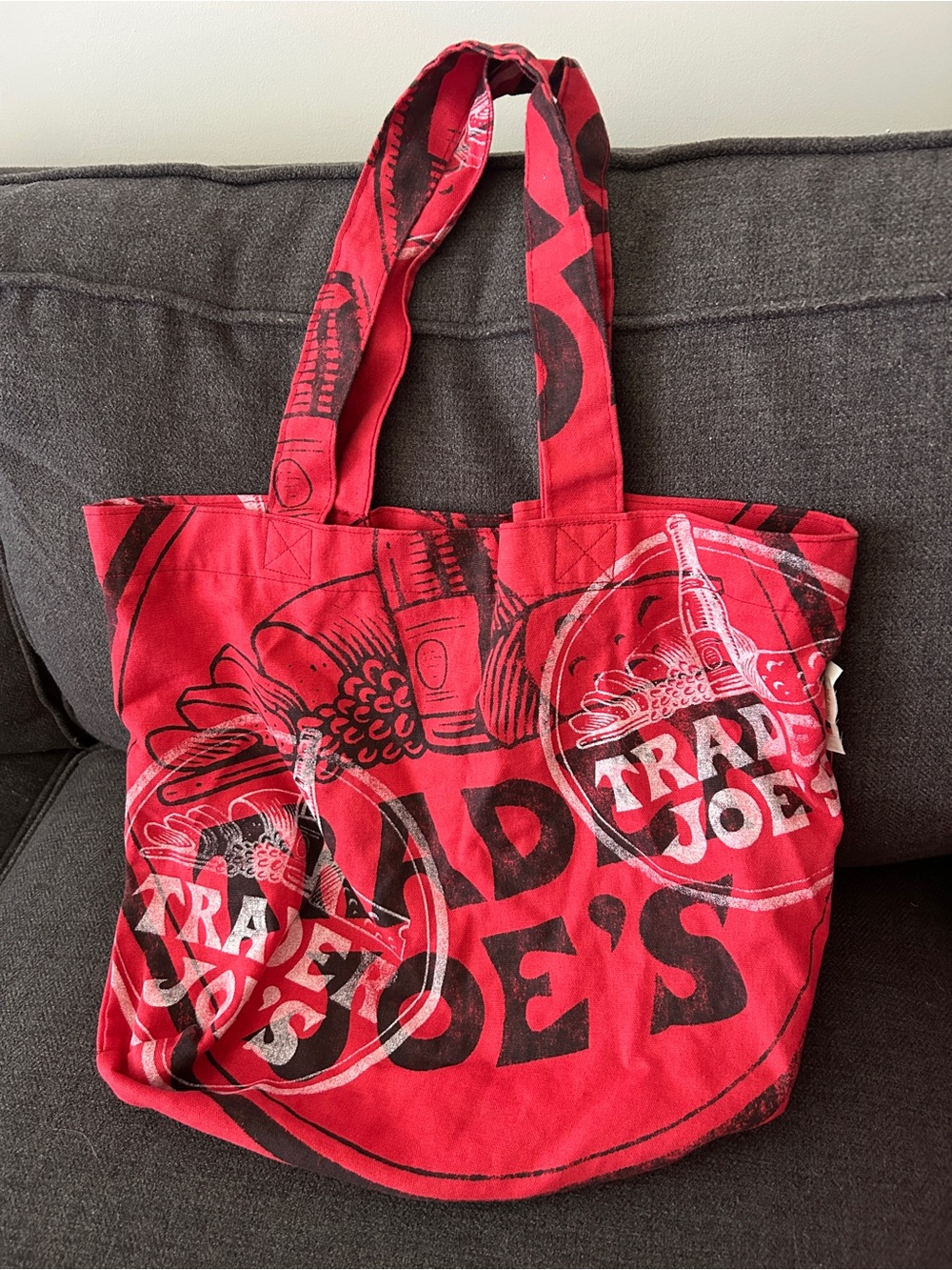 Trader Joe’s Red Canvas Tote Bag